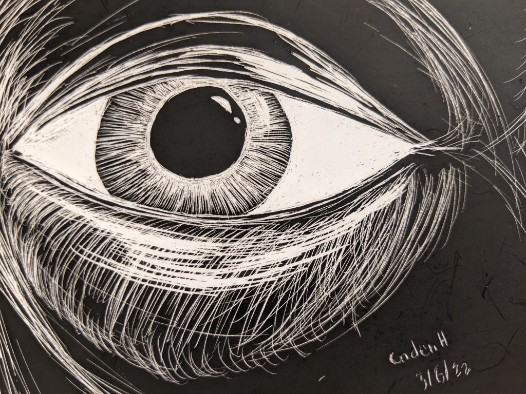 Scratchboard Eye Drawing By Caden Hoyt Doodle Addicts Scratchboard Eye Drawing By Caden Hoyt Doodle Addicts