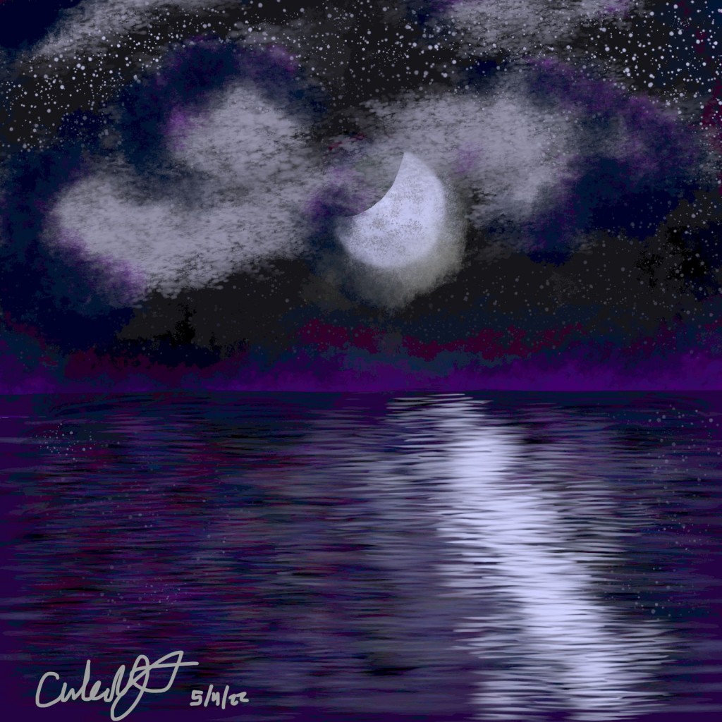 Moonlight drawing by Caden Hoyt | Doodle Addicts