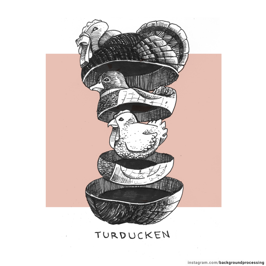 Turducken drawing by Background Processing Doodle Addicts