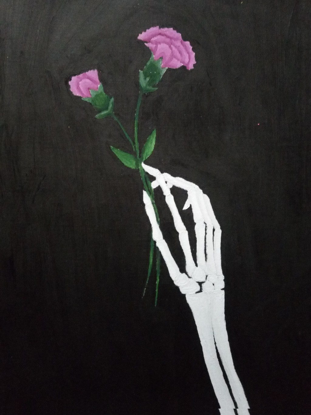 Death and Carnations drawing by Rebecca Kaylin Jones Doodle Addicts