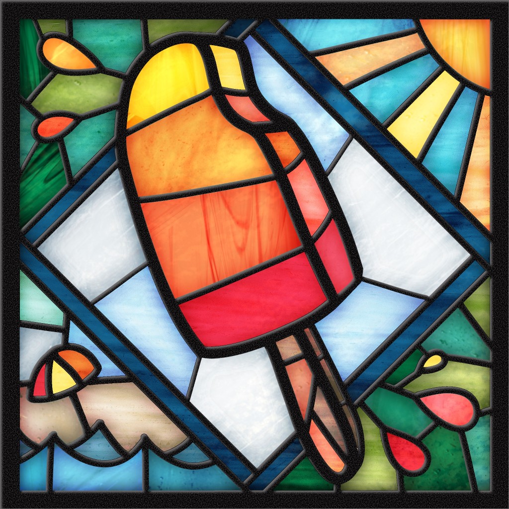 Stained Glass Summer Vibes drawing by Marybeth Doodle Addicts