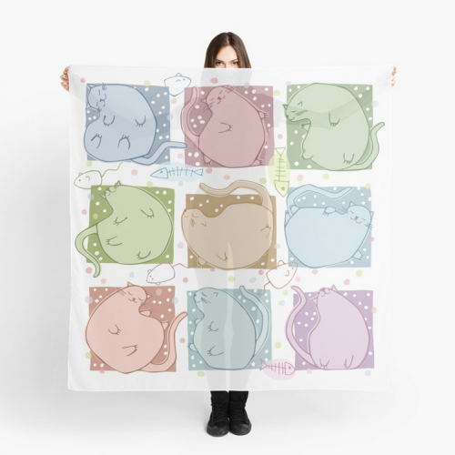 Blobby Cats Scarf