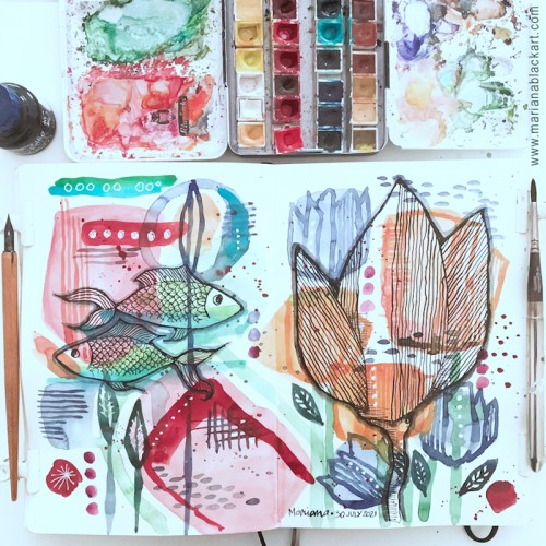 Watercolour Art Journal - A Happy Mess