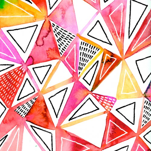 Watercolor Triangle Pattern