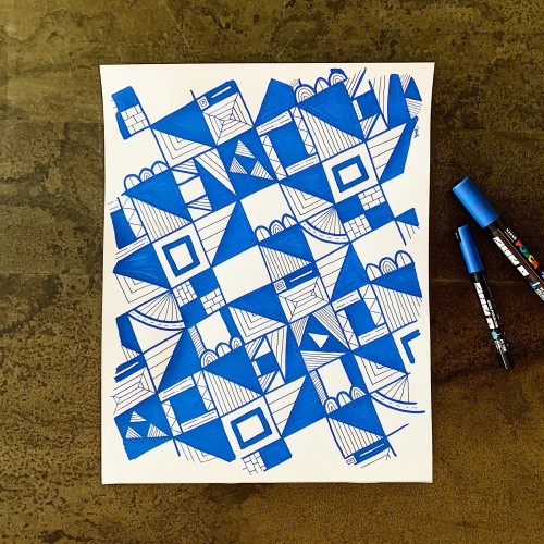 Pattern study 3 : Blue