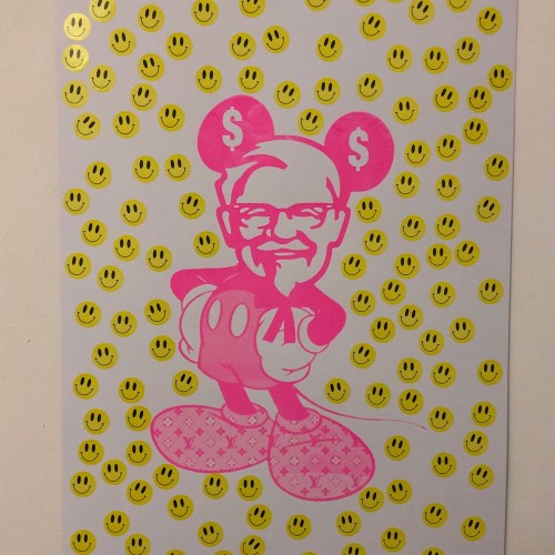 Happy Mad Mickey Print by Barrie J Davies 2021