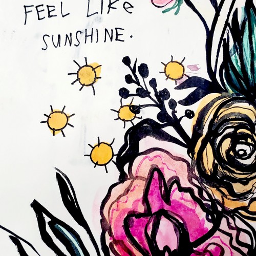 Flower + Quote doodle