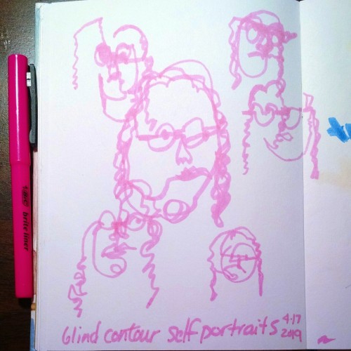Blind Contour Self-Portrait