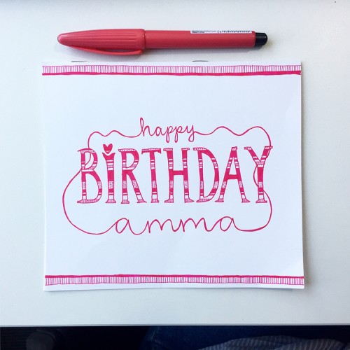 Pink Birthday Card