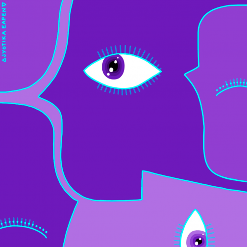 Faces in Purple