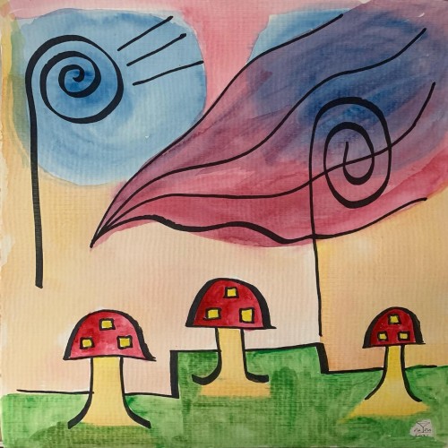 Three shrooms to the wind
