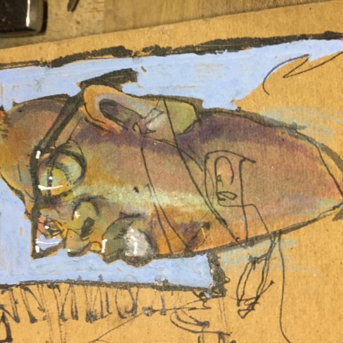 Doodling on cardboard