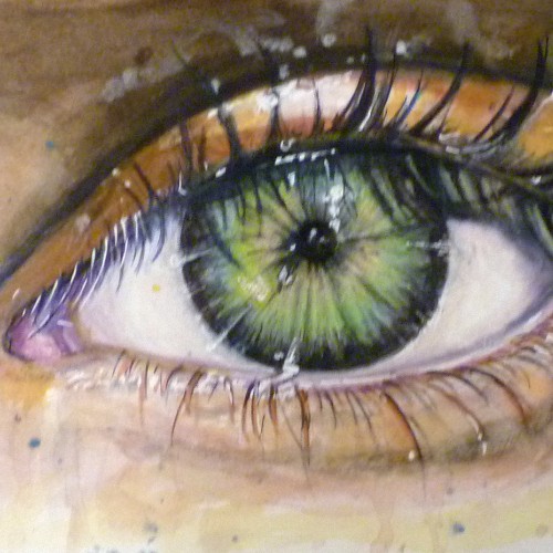 Green Eyes drawing