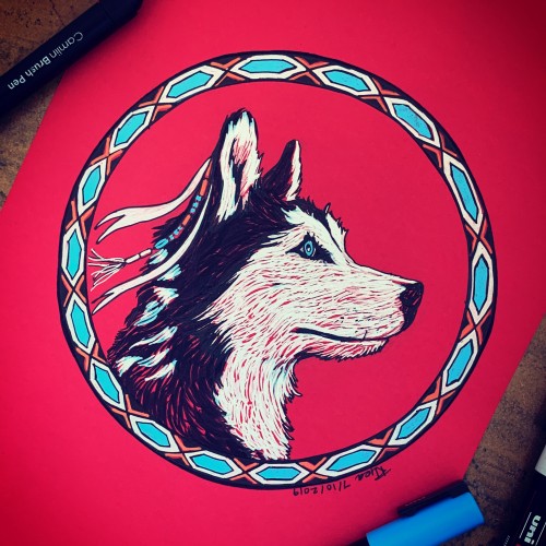 Inktober Day 6 Husky