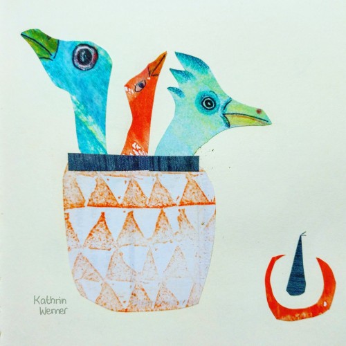 Birds vase