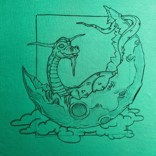 Dragon and his moon