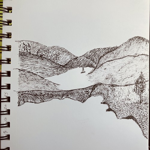 Peaceful place in my mind - Pen & Ink
