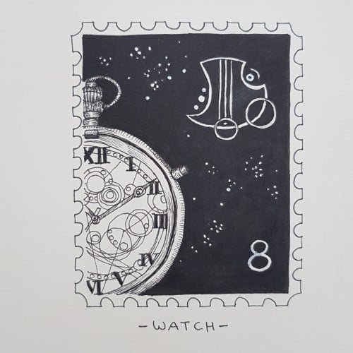 Inktober 8 - Watch