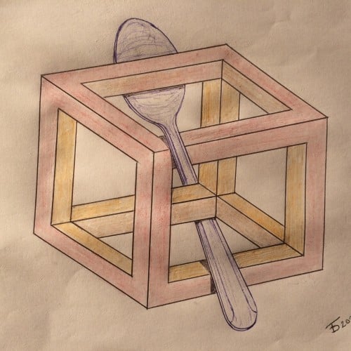 Xmas geometric - cubic doodle.