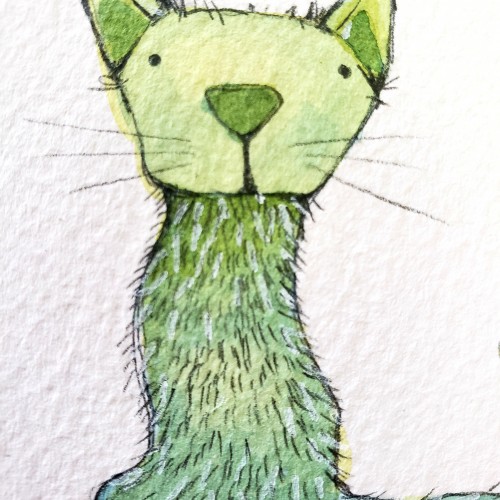 Green cat