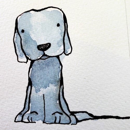 Dogs and dip pen practice