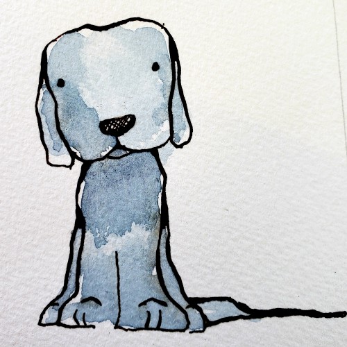 Dogs and dip pen practice