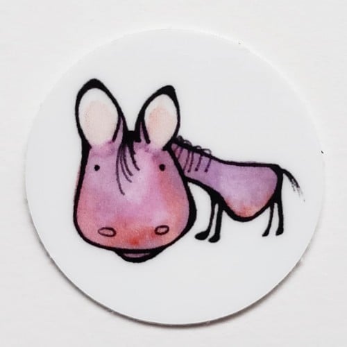 Watercolor horse turned into a sticker