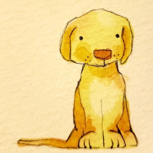 Watercolor dog