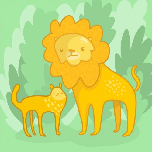 Cuddly Lions
