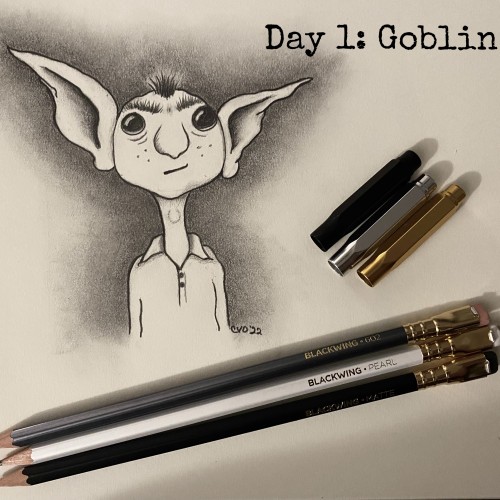 October drawing challenge, day 1: goblin