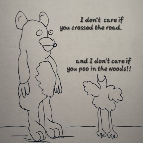 Cross road poo