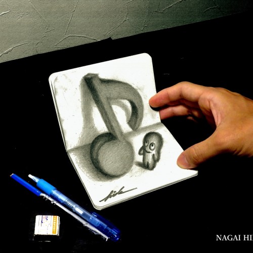 3D Drawing - Eighth note