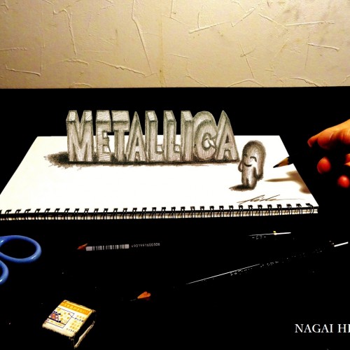 3D Drawing - Metallica