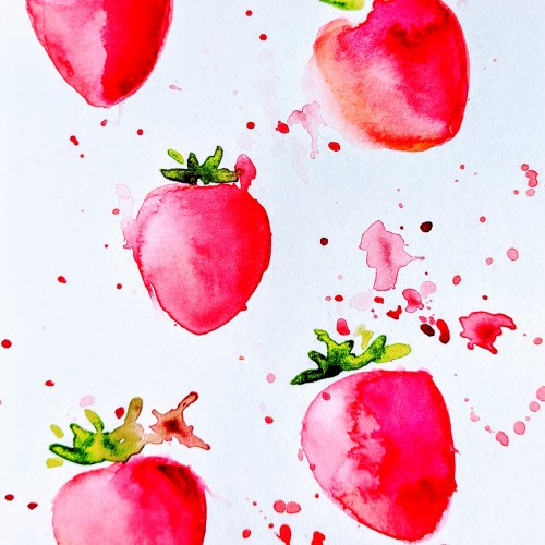 Watercolor Strawberry Fields Forever