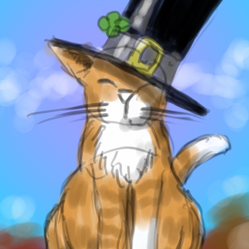 A cat with a hat