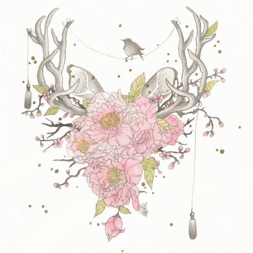 Floral Deer Antlers