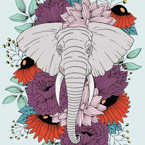 Floral Elephant