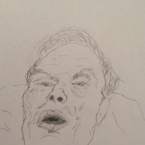 Rapid Sketch Self Portrait (Sick&Tired)