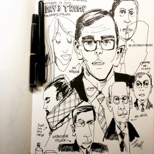 Impeachment Inquiry Hearing Drawings
