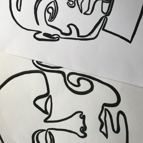 One Line paintings