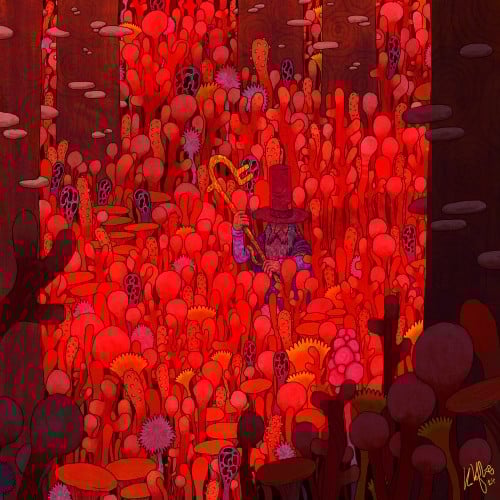 The cavern was silent, except for the occasional belch of fungal spores.
