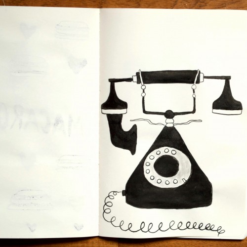 Inktober 9 - telephone