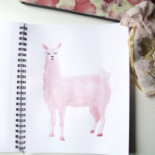 Pink llama