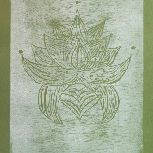 Green lotus flower