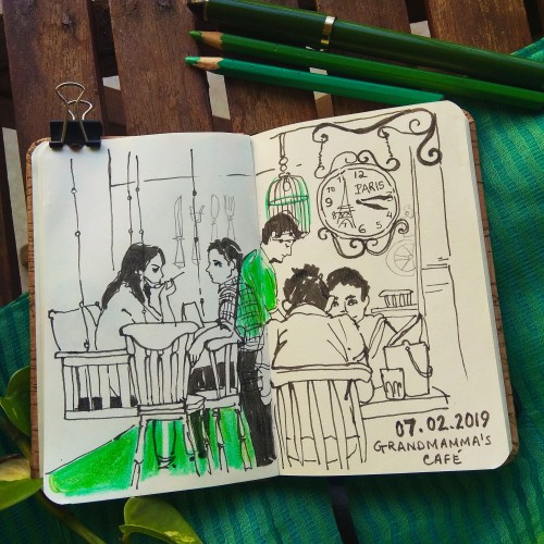 Cafe Sketching