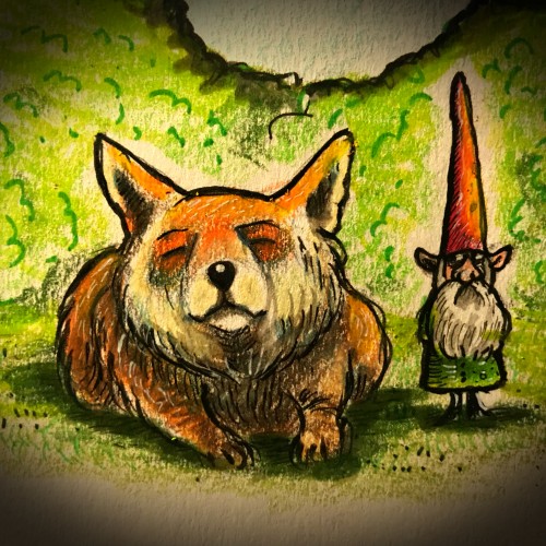 Fat fox and gnome