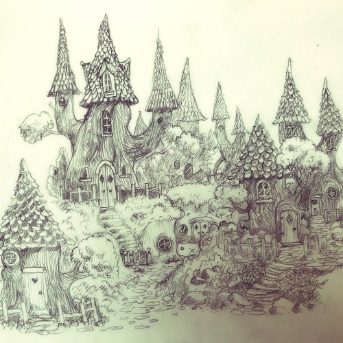 Whimsical village