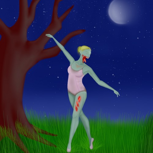 zombie ballerina, working background