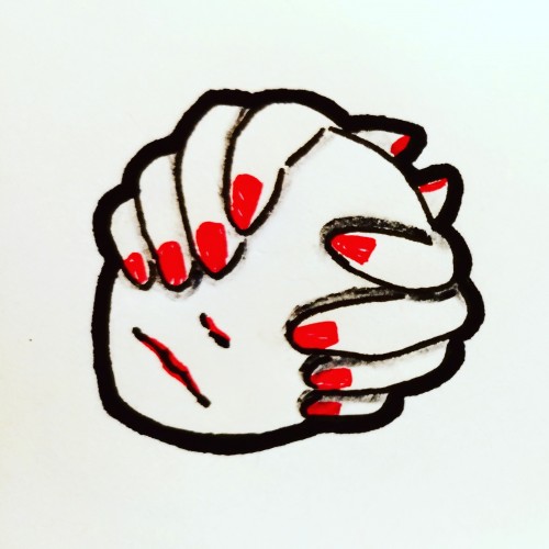 holding your face