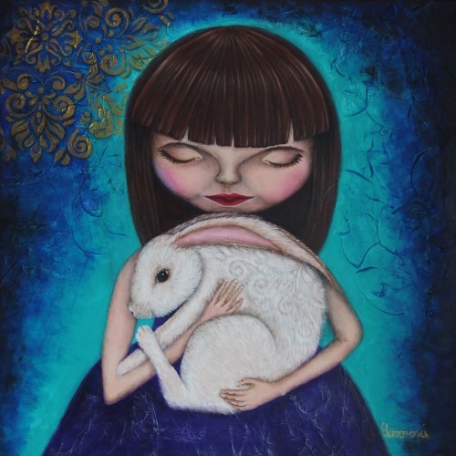 Adria and white rabbit